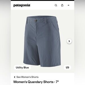 Patagonia Women’s Flat Front Shorts in Utility Blue